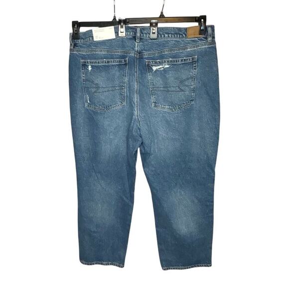 American Eagle Super High Rise Ankle Straight Denim Jeans New Size 20 Short - Picture 2 of 14